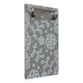 Spitzenmuster, Blumen vintage 6 Mini Klemmbrett (Schrägansicht)