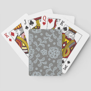 Spitzenmuster, Blumen vintage 6 Spielkarten