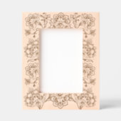 Spitzenmuster Blumiges Motiv Hochformat Geätzte Rahmen (Vorderseite)