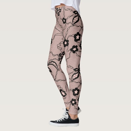 Spitzenmuster Leggings (Links)
