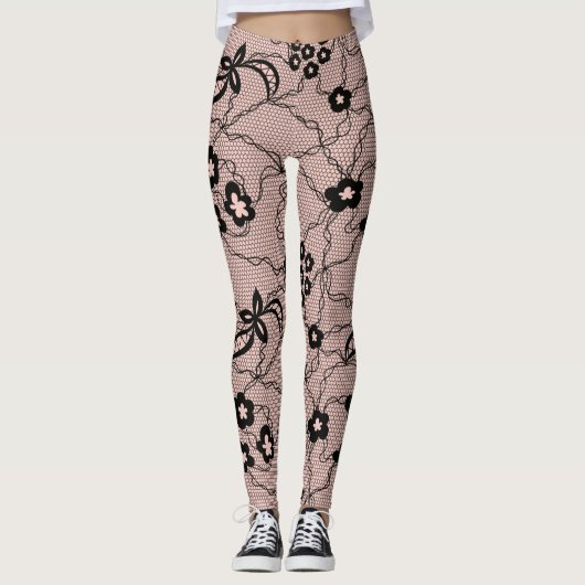 Spitzenmuster Leggings (Vorderseite)