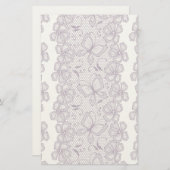 Spitzenmuster mit Schmetterlingen Briefpapier (Vorne/Hinten)
