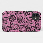 Spitzenmuster mit Schmetterlingen Case-Mate iPhone Hülle (Rückseite (Horizontal))