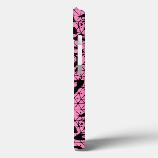 Spitzenmuster mit Schmetterlingen Case-Mate iPhone Hülle (Rückseite / Links)