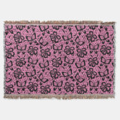 Spitzenmuster mit Schmetterlingen Decke (Vorderseite)