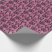 Spitzenmuster mit Schmetterlingen Geschenkpapier (Ecke)
