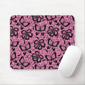 Spitzenmuster mit Schmetterlingen Mousepad (Mit Mouse)