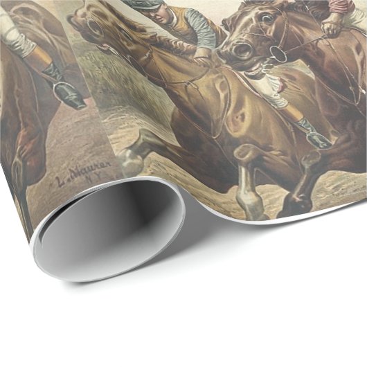 SPITZENPferderennen Geschenkpapier (Rolleneckpunkt)