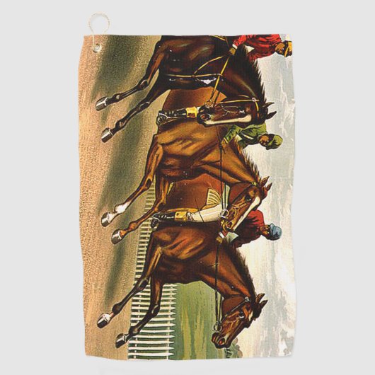 SPITZENPferderennen Golfhandtuch (Vorderseite)