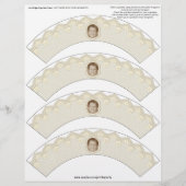 Spitzenrand Cupcake Cosie - Beige - individuell ei (Vorderseite)