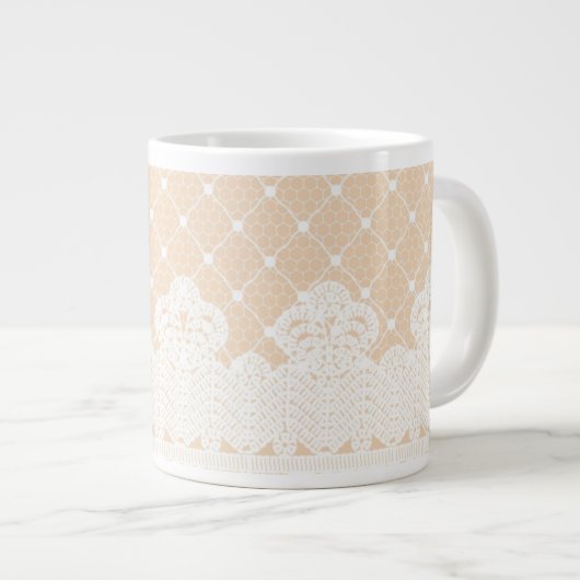 Spitzenrand Jumbo-Tasse (Vorderseite Rechts)