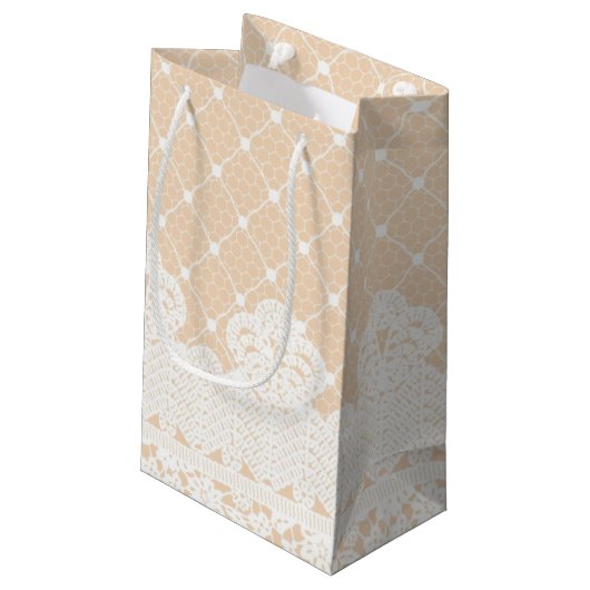 Spitzenrand Kleine Geschenktüte (Rückseite Schrägansicht)