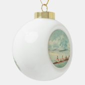 SPITZENRower Keramik Kugel-Ornament (Links)