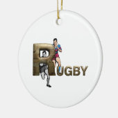 SPITZENRugby Keramik Ornament (Links)