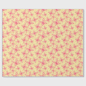 Spitzenschmetterlinge auf gelbem Polka-Punkt Geschenkpapier (Flach)