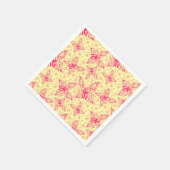 Spitzenschmetterlinge auf gelbem Polka-Punkt Serviette (Ecke)