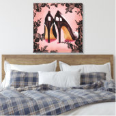 Spitzenschwarzer Stiletto Leinwanddruck (Insitu (Schlafzimmer))