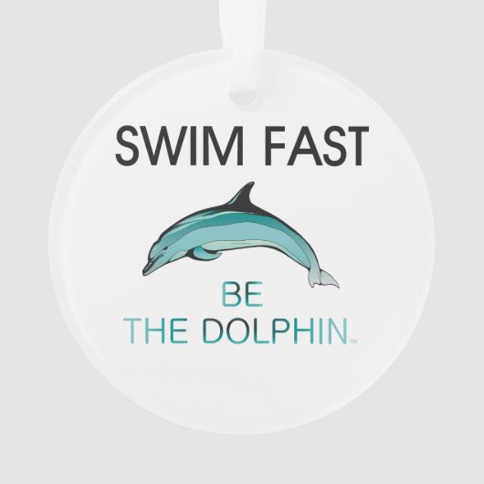 SPITZENSchwimmen-Delphin fasten Ornament (Rückseite)