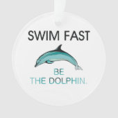 SPITZENSchwimmen-Delphin fasten Ornament (Vorderseite)