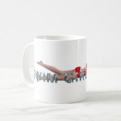 SPITZENSchwimmen-Mädchen-Schwimmen Kaffeetasse (Vorderseite Links)