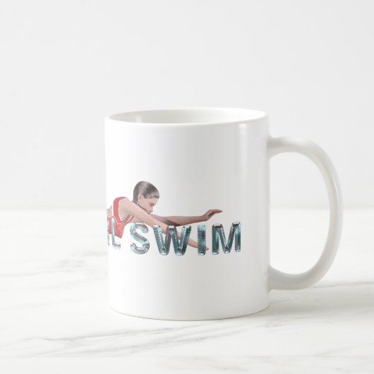 SPITZENSchwimmen-Mädchen-Schwimmen Kaffeetasse (Rechts)