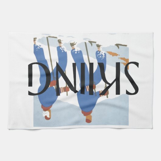 SPITZENskifahren Geschirrtuch (Horizontal)