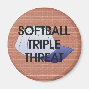 SPITZENSoftball-Dreiergruppen-Drohung Magnet