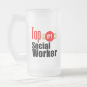 Spitzensozialarbeiter Mattglas Bierglas (Links)