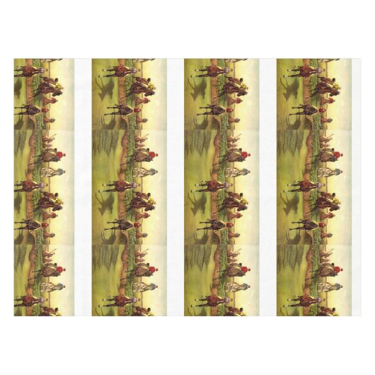 SPITZENsprungs-Rennen Tischdecke (Vorderseite (Horizontal))