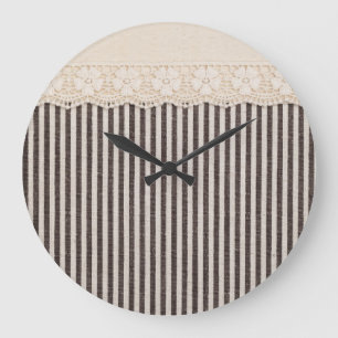 Spitzenstofftextur, Hintergrundmuster. Große Wanduhr