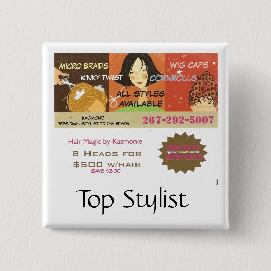 SpitzenStylistknopf Button (Vorderseite)