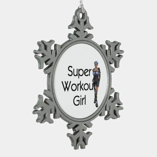 SPITZENsuperTrainings-Mädchen Schneeflocken Zinn-Ornament (Links)