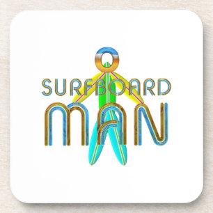 SPITZENsurfbrett-Mann Untersetzer