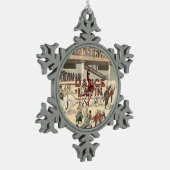 SPITZENtanz-Latein Schneeflocken Zinn-Ornament (Links)