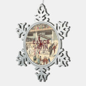 SPITZENtanz-Latein Schneeflocken Zinn-Ornament (Rechts)