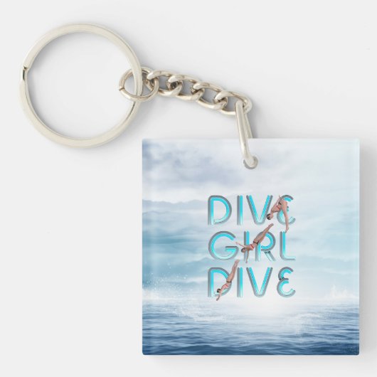SPITZENtauchen-Mädchen-Tauchen Schlüsselanhänger (Vorderseite)