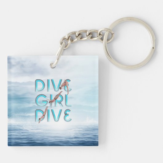 SPITZENtauchen-Mädchen-Tauchen Schlüsselanhänger (Rückseite)