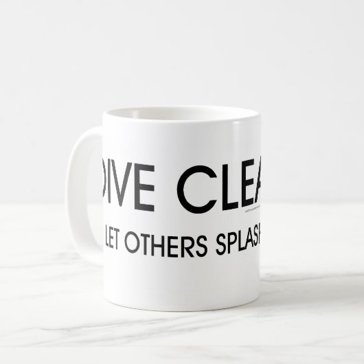 SPITZENtauchen sauber Kaffeetasse (Vorderseite Links)