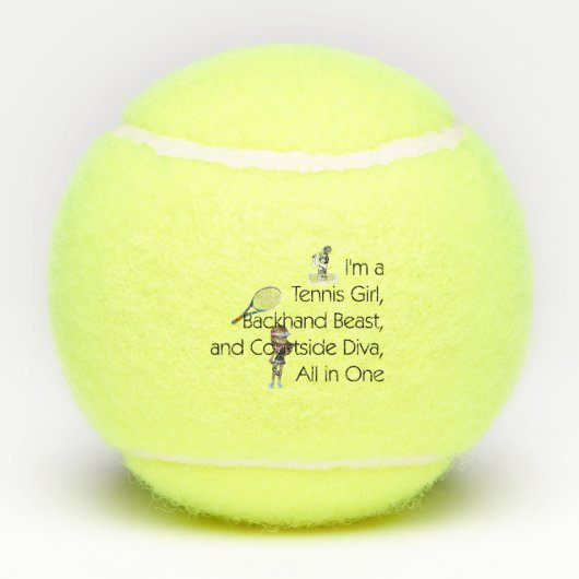 SPITZENtennis-Diva Tennisbälle (Rückseite)