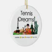 SPITZENtennis-Träume Keramik Ornament (Rechts)