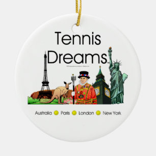 SPITZENtennis-Träume Keramik Ornament