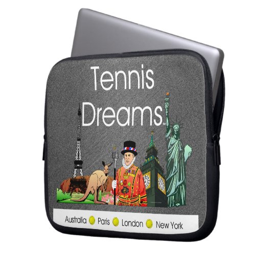 SPITZENtennis-Träume Laptopschutzhülle (Vorderseite Links)