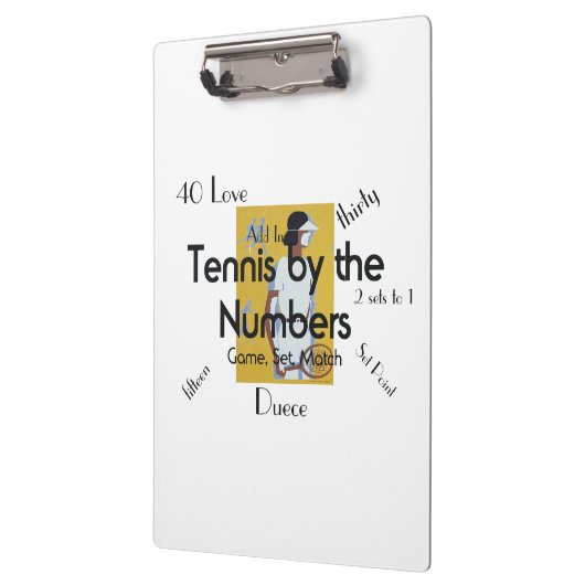 SPITZENtennis-Zahlen Klemmbrett (Links)