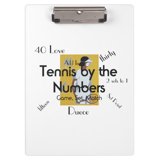 SPITZENtennis-Zahlen Klemmbrett (Vorderseite)