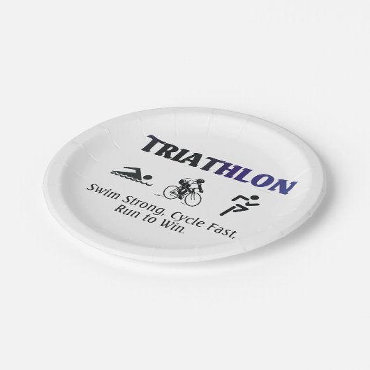 SPITZENTriathlon Pappteller (Schrägansicht)