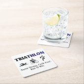 SPITZENTriathlon Rechteckiger Pappuntersetzer (Vor Ort)