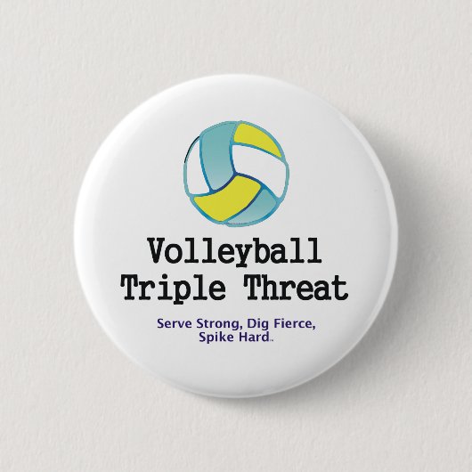 SPITZENVolleyball-Dreiergruppen-Drohung Button (Vorderseite)