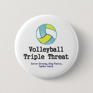 SPITZENVolleyball-Dreiergruppen-Drohung Button