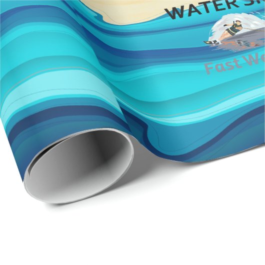 SPITZENwasser-Ski Geschenkpapier (Rolleneckpunkt)