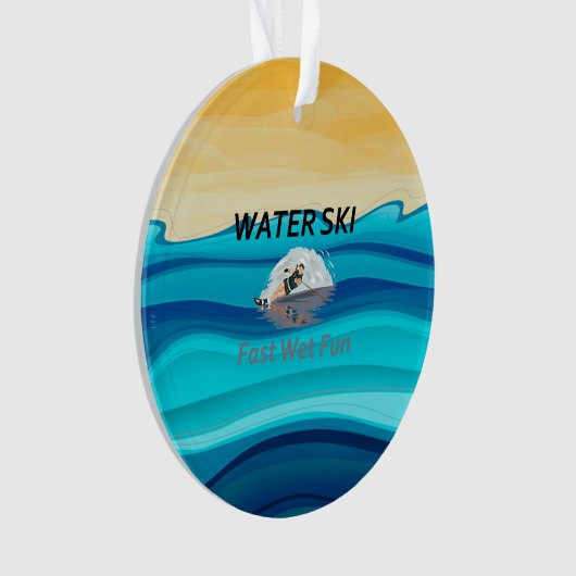 SPITZENwasser-Ski Ornament (Vorderseite)